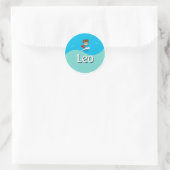 Customizable  Ocean Hero Design Kids Name Sticker (Tas)