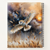 Customizable owl watercolor in the wild notitieboek (Achterkant)