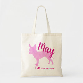 Customizable Pastel Chihuahua Tote Bag チワワ