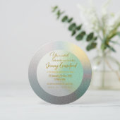Customizable Pastel Gradient Round Wedding Brunch  Kaart (Staand voorkant)