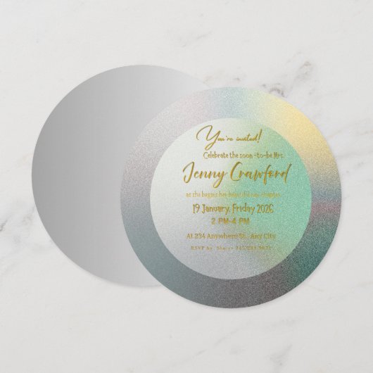Customizable Pastel Gradient Round Wedding Brunch  Kaart (Voorkant / Achterkant)