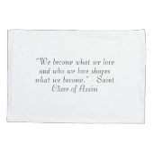 Customizable Patron Saint (St. Clare) Kussensloop (Achterkant)