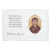 Customizable Patron Saint (St. Grace) Kussensloop (Voorkant)