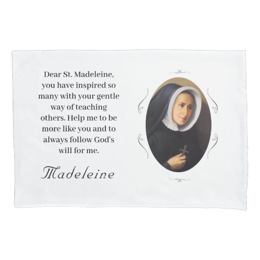 Customizable Patron Saint (St. Madeleine) Kussensloop (Voorkant)