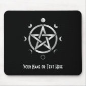 Customizable Pentacle Moon Phase Mouse Pad Muismat (Voorkant)