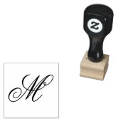 Customizable Personalized Stylish Monogram Rubberstempel (Gestempeld)