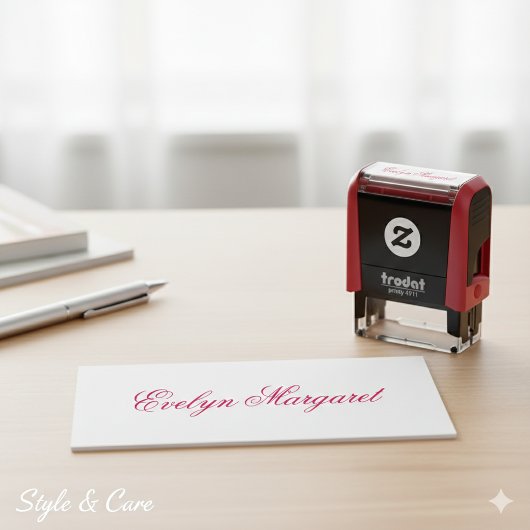 Customizable Personalized Stylish Name Zelfinktende Stempel
