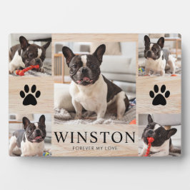 Customizable Pet Dog Memorial Photo Keepsake Fotoplaat