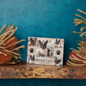 Customizable Pet Dog Memorial Photo Keepsake Fotoplaat (Zijkant)