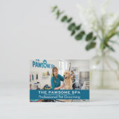 Customizable Pet Groomer Business Card Visitekaartje (Staand voorkant)