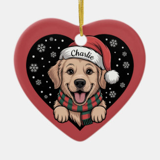 Customizable Pet Name Christmas Keramisch Ornament