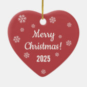 Customizable Pet Name Christmas Keramisch Ornament (Achterkant)