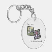 Customizable Pet Photo Keychain (Voorkant Links)