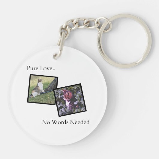 Customizable Pet Photo Keychain (Achterkant)