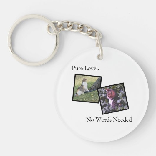 Customizable Pet Photo Keychain (Voorkant)