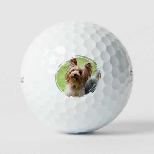 Customizable Pet Photo Pet Parents Golf Lover Gift Golfballen (Voorkant)