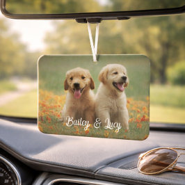 Customizable Pet Photo With Customizable Name Text Luchtverfrisser
