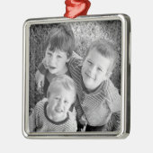 Customizable Photo Christmas Gift Metalen Ornament (Links)