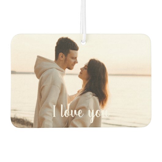 Customizable Photo 'I Love You' Valentine's Day  Luchtverfrisser (Voorkant)