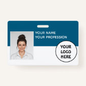 Customizable Photo ID Badge – Editable Name, (Voorkant)