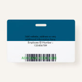 Customizable Photo ID Badge – Editable Name, (Achterkant)