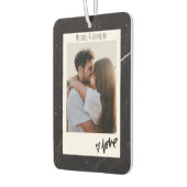 Customizable Photo & Names, Black Valentine's Day Luchtverfrisser (Links)