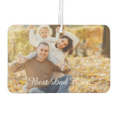 Customizable Photo & Text 'Best Dad Ever' Keepsake Luchtverfrisser (Achterkant)
