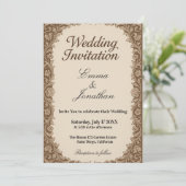 Customizable Photo Wedding Invitation Card Kaart (Staand voorkant)