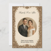 Customizable Photo Wedding Invitation Card Kaart (Achterkant)