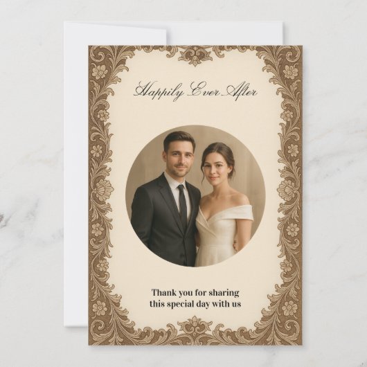 Customizable Photo Wedding Invitation Card Kaart (Achterkant)