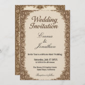 Customizable Photo Wedding Invitation Card Kaart (Voorkant / Achterkant)