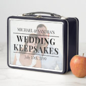 Customizable Photo Wedding Keepsakes Metallic Box (In situ)
