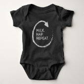 Customizable Phrase Milk. Nap. Repeat. Romper (Voorkant)