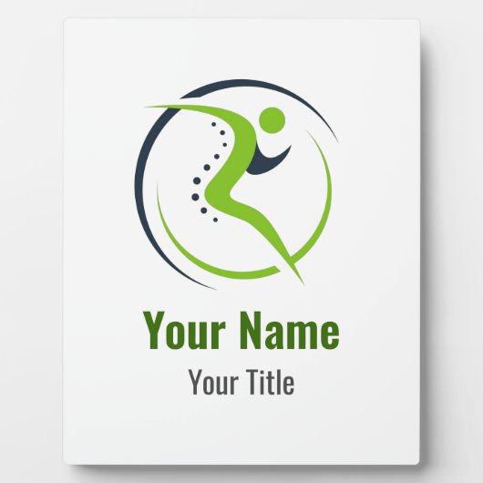 Customizable physical therapist physio chiro fotoplaat (Voorkant)