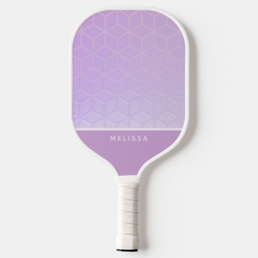 Customizable Pink Diamond Pattern Pickleball Pickleball Paddle (Achterkant)