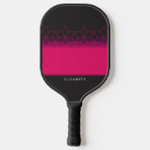 Customizable Pink Diamond Pattern Pickleball Pickleball Paddle (Achterkant)