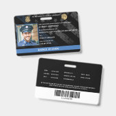 Customizable Police Officer Law Enforcement ID Badge (Voor- en achterkant)