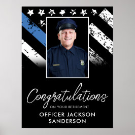 Customizable Police Retirement Photo Party Welcome Poster