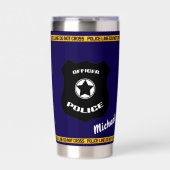 Customizable Police Tribute Design with Badge Geïsoleerde Drinkbeker (Voorkant)