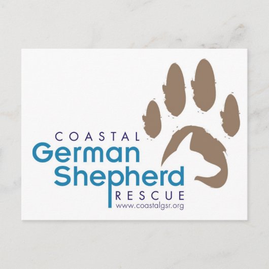 Customizable Postcard - Coastal German Shepherd Briefkaart (Voorkant)