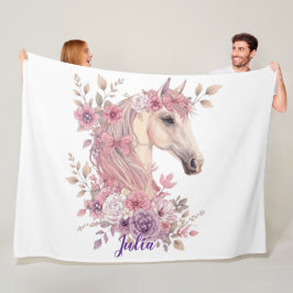 Customizable Pretty Ponies and Petals Fleece Deken