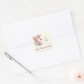 Customizable Pretty Ponies and Petals Horse Vierkante Sticker (Envelop)