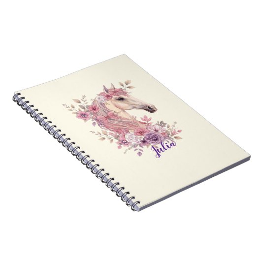 Customizable Pretty Ponies and Petals Notitieboek (Rechterzijde)