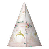 Customizable Princess Castle Birthday Party Hat Feesthoedjes (Achterkant)