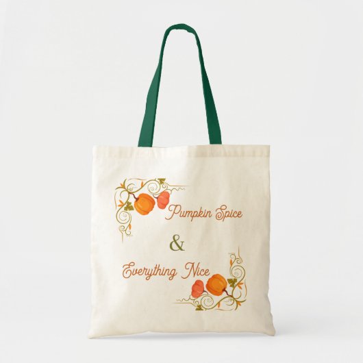  Customizable Pumpkin Spice Autumn Tote Bag (Voorkant)