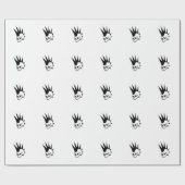 Customizable Punk Jawless Skull Cadeaupapier (Vlak)