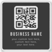 Customizable QR Code & Editable Text Design Sticker (Voorkant)