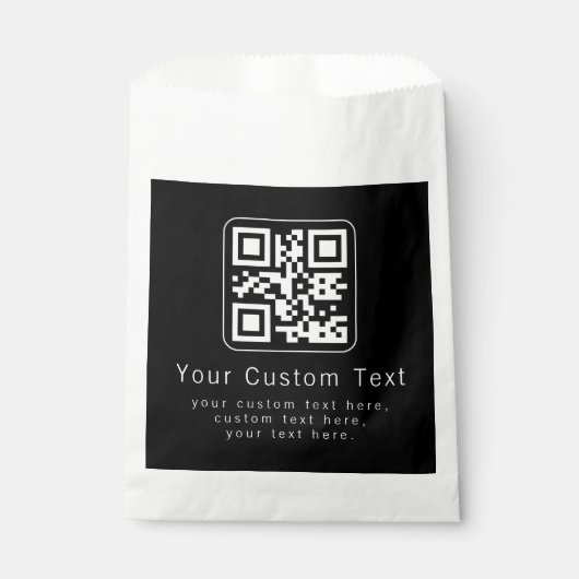 Customizable QR Code & Editable Text Template Bedankzakje (Voorkant)