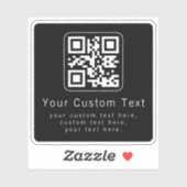 Customizable QR Code & Editable Text Template Sticker (Vel)