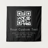 Customizable QR Code & Editable Text Template Wandkleed (Voorkant)